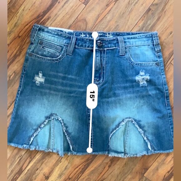 Industrial Cotton Blue Women’s Jean skirt sz9 - Picture 4 of 9